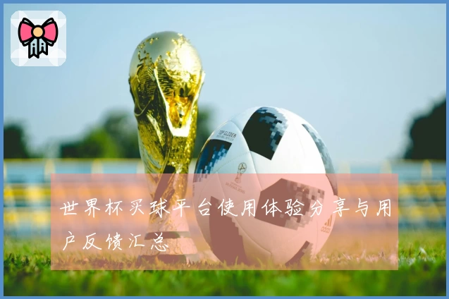 世界杯买球平台使用体验分享与用户反馈汇总